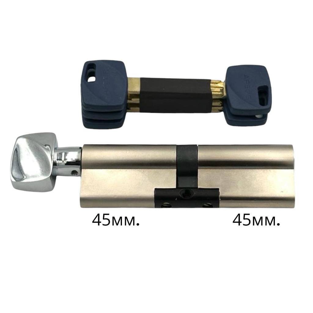 Цилиндры APECS Premier Цилиндр ключ-тумблер 45*45 (никель) XR-90-C15-NI