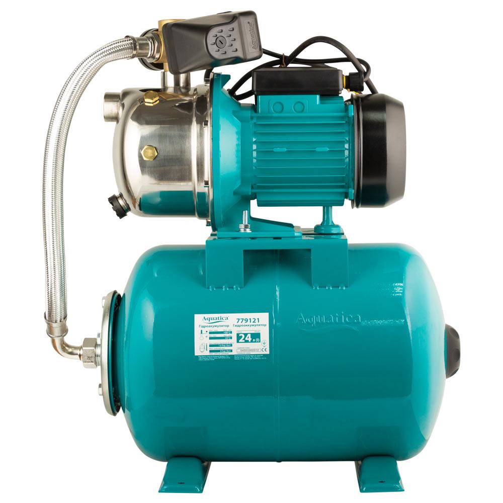 Насосні станції AQUATICA JETSa80A5/UA Насосна станція 0.75кВт Hmax 46м Qmax 50л/хв (самовсмоктуючий насос нерж) 24л Україна 775097/24
