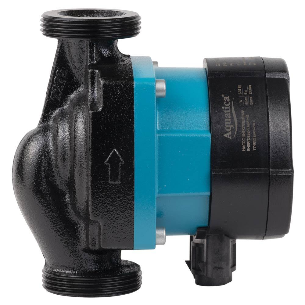 ЦИРКУЛЯЦІЙНІ НАСОСИ AQUATICA GPA25-6/130 III Насос циркуляційний енергозберігаючий 5-39Вт Hmax 6м Qmax 53л/хв Ø1½ 130мм + гайки Ø1 774052