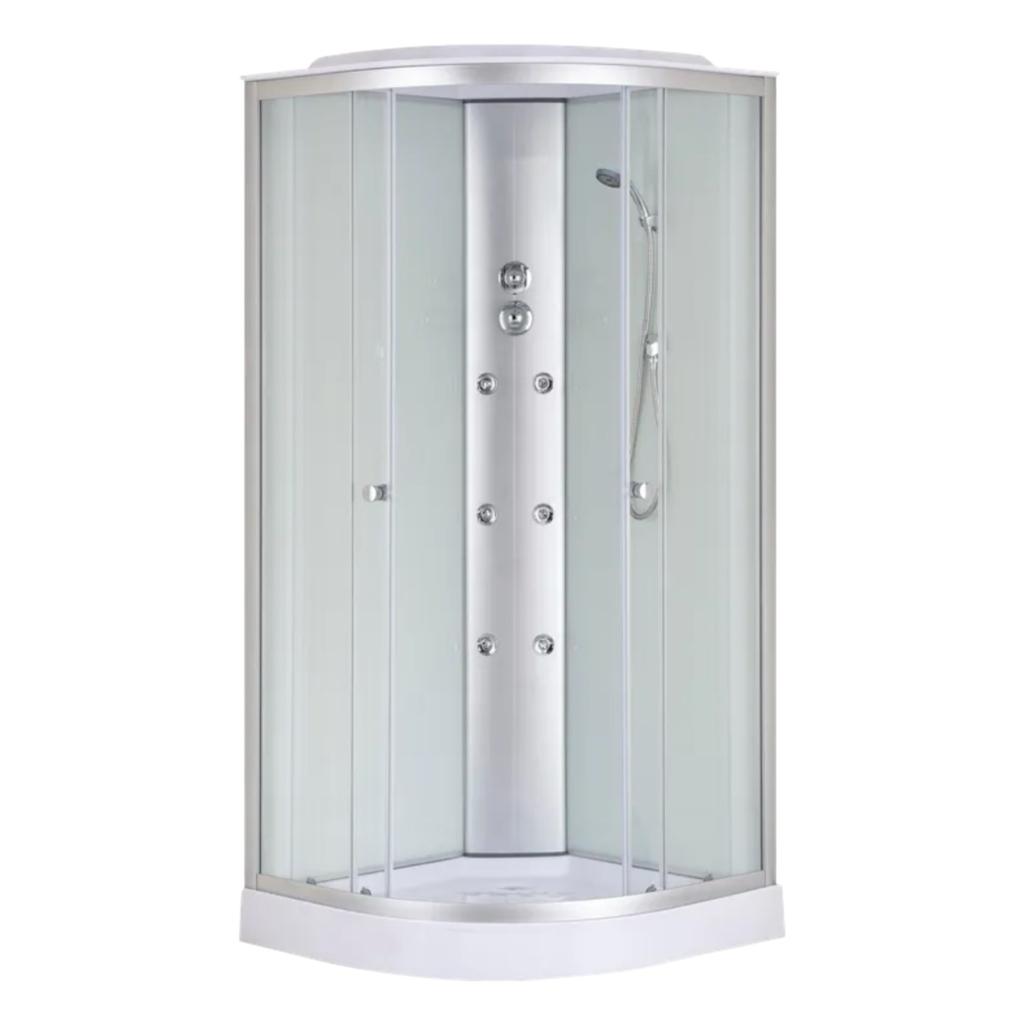 Душові бокси MIXXUS STRONG SBH02-90x90x215-FB SATIN Душовий бокс з гідромасажем 90*90мм. (низький піддон) (MI6890)