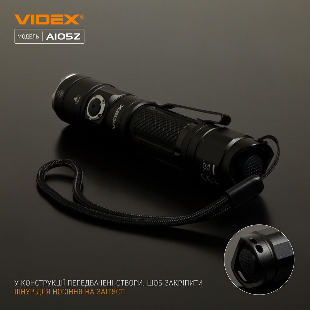 Ліхтарі ручні VIDEX Портативний світлодіодний ліхтарик 1200Lm 5000K VLF-A105Z