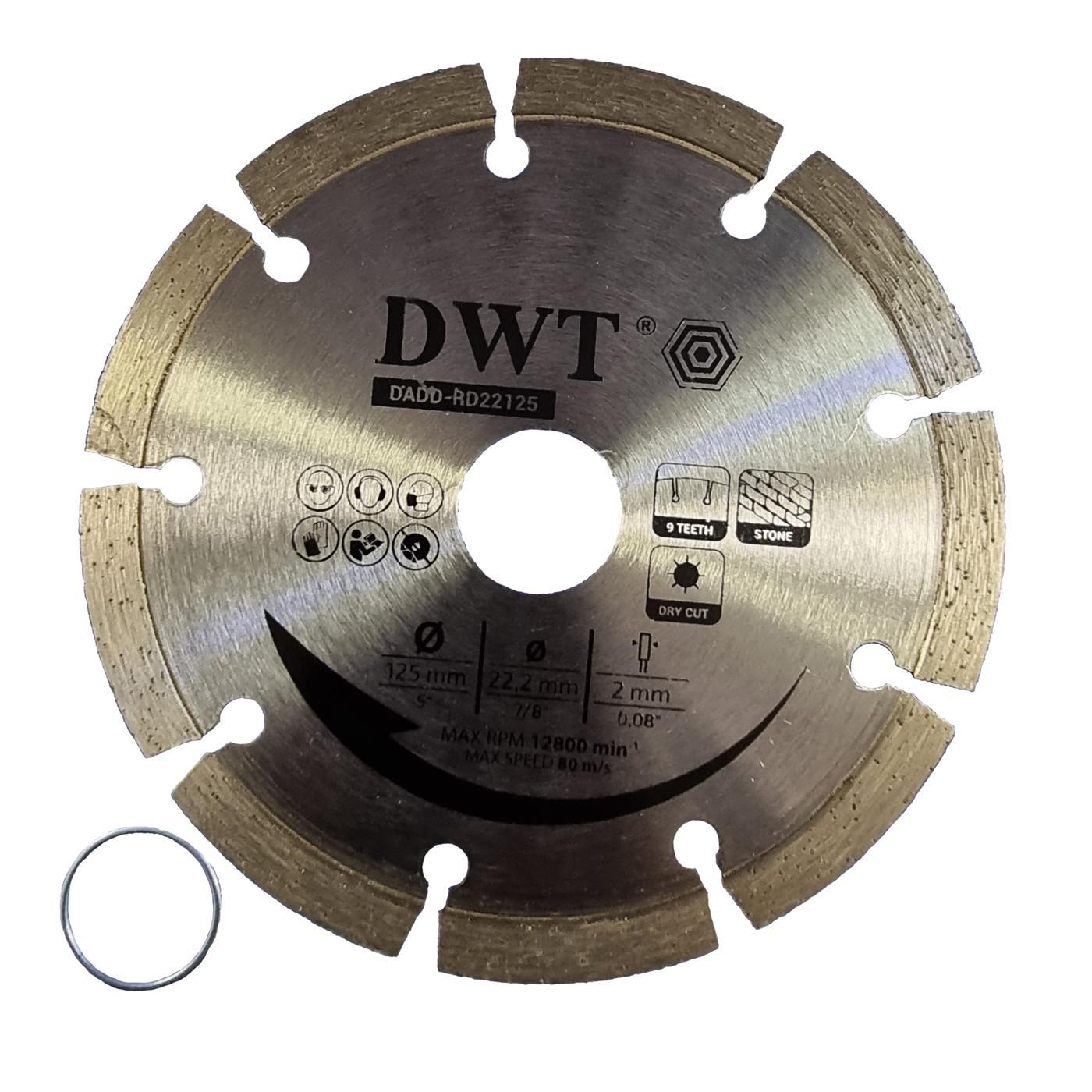 Диски алмазные DWT Диск алмазный 125*2*22,2 (сегмент) DADD-RD22125