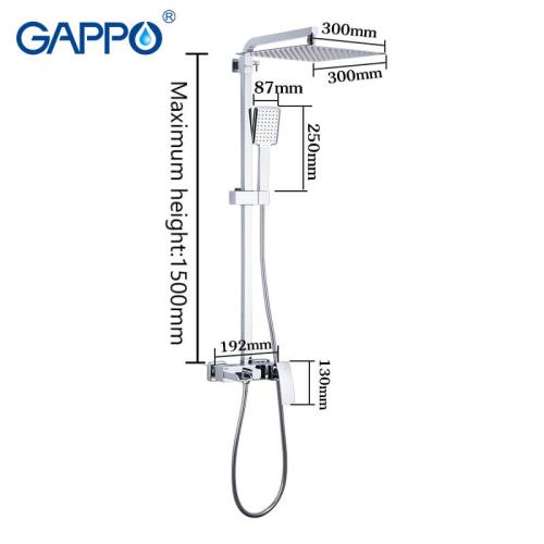 Душевые системы GAPPO G2407-20 (JACOB) душ. система лат.корпус 3х функ. Ø35
