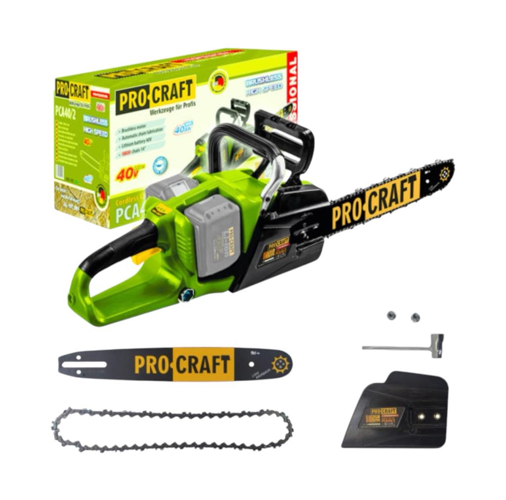 Пилки ланцюгові акумуляторні PROCRAFT Пила акумулятор. безщіткова (без АКБ та ЗП) PCA40/2