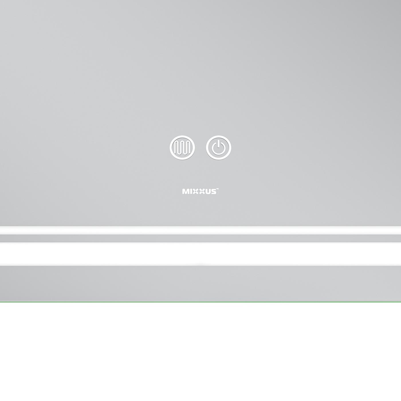  Дзеркала з підсвічуванням MIXXUS Premium QUADRO MR20-100x80 Дзеркало (LED Touch, Anti-fog, димер, лінза) (MP6623)