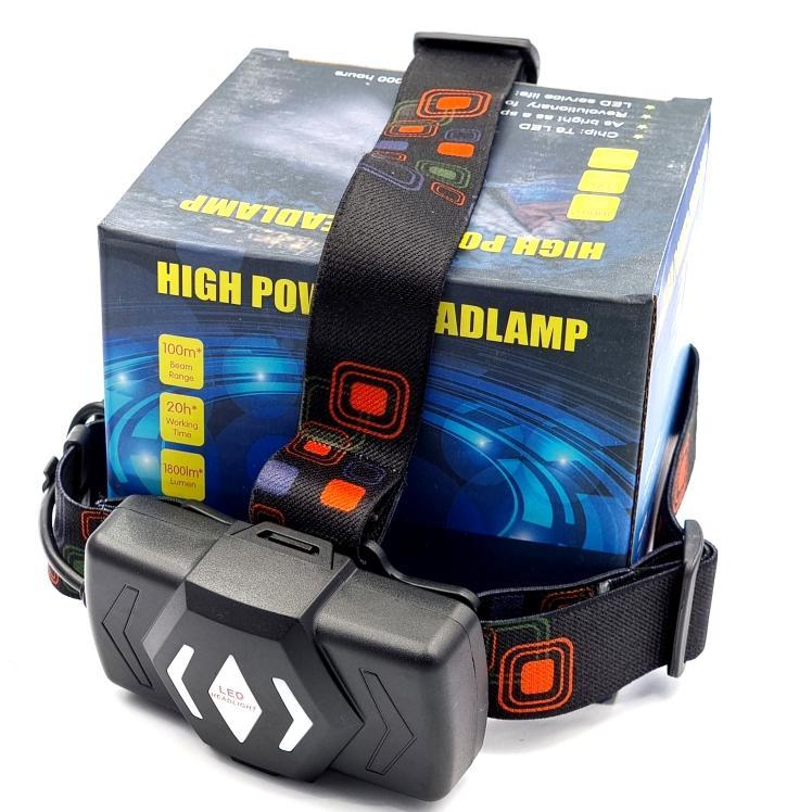 Фонари налобные X-Balog Фонарь налобный 2*18650, micro USB BL-2125-2T6