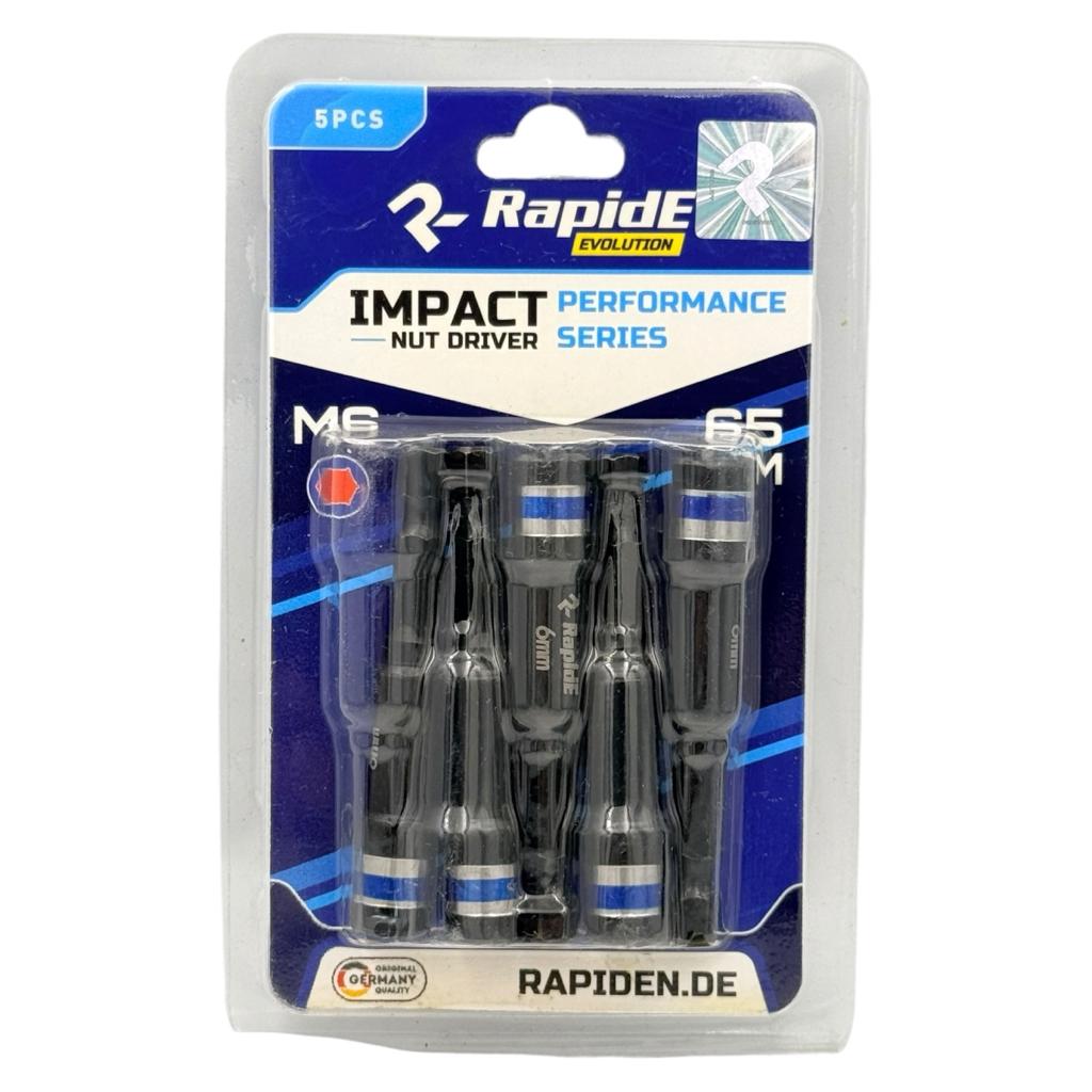 Біти та насадки для шуруповерту RAPIDE IMPACT Насадка торцева М6*65мм. 1/4 (уп./5шт.) RAHФ-00003795