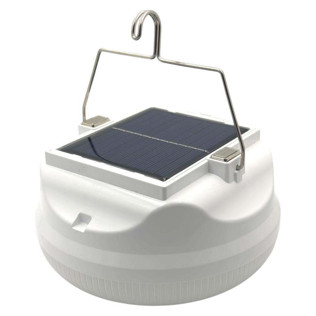 Фонари аварийные The Light Ліхтар кемпінговий акумуляторний ABS 28W 8000K 1960Lm 3600mAh Li-Ion, Type-C, сонячна панель TL50051