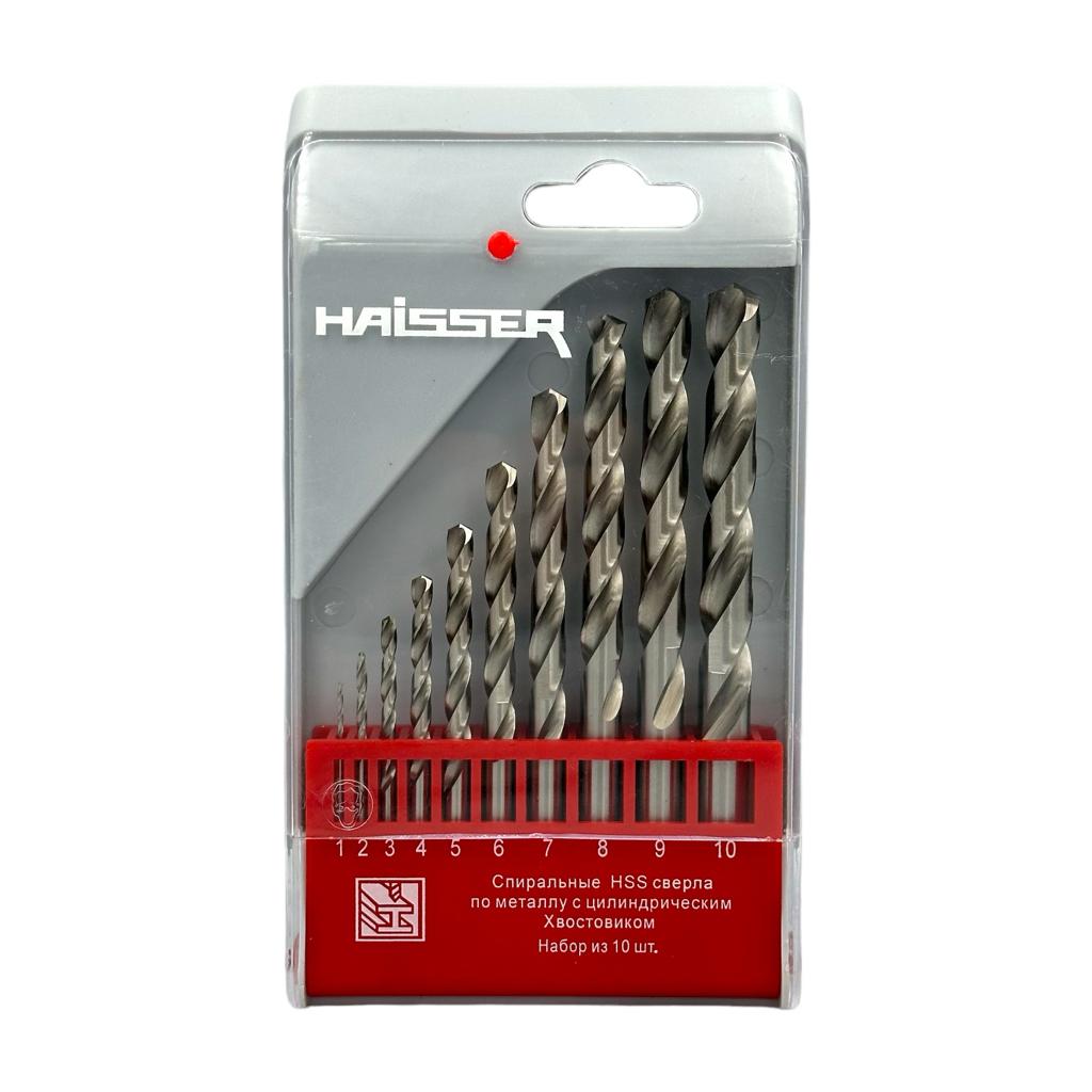 Наборы свёрл по металлу Haisser Набор сверл по металлу HSS 10 ед. (Ø1-10мм.) 2018901