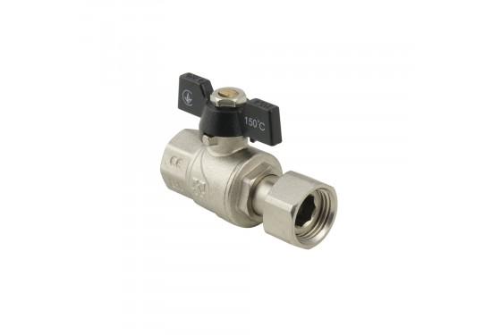 Крани серії Black Raftec BLACK Кран прямий кульовий з накидною гайкою DN15 (1/2) чм PRB-1
