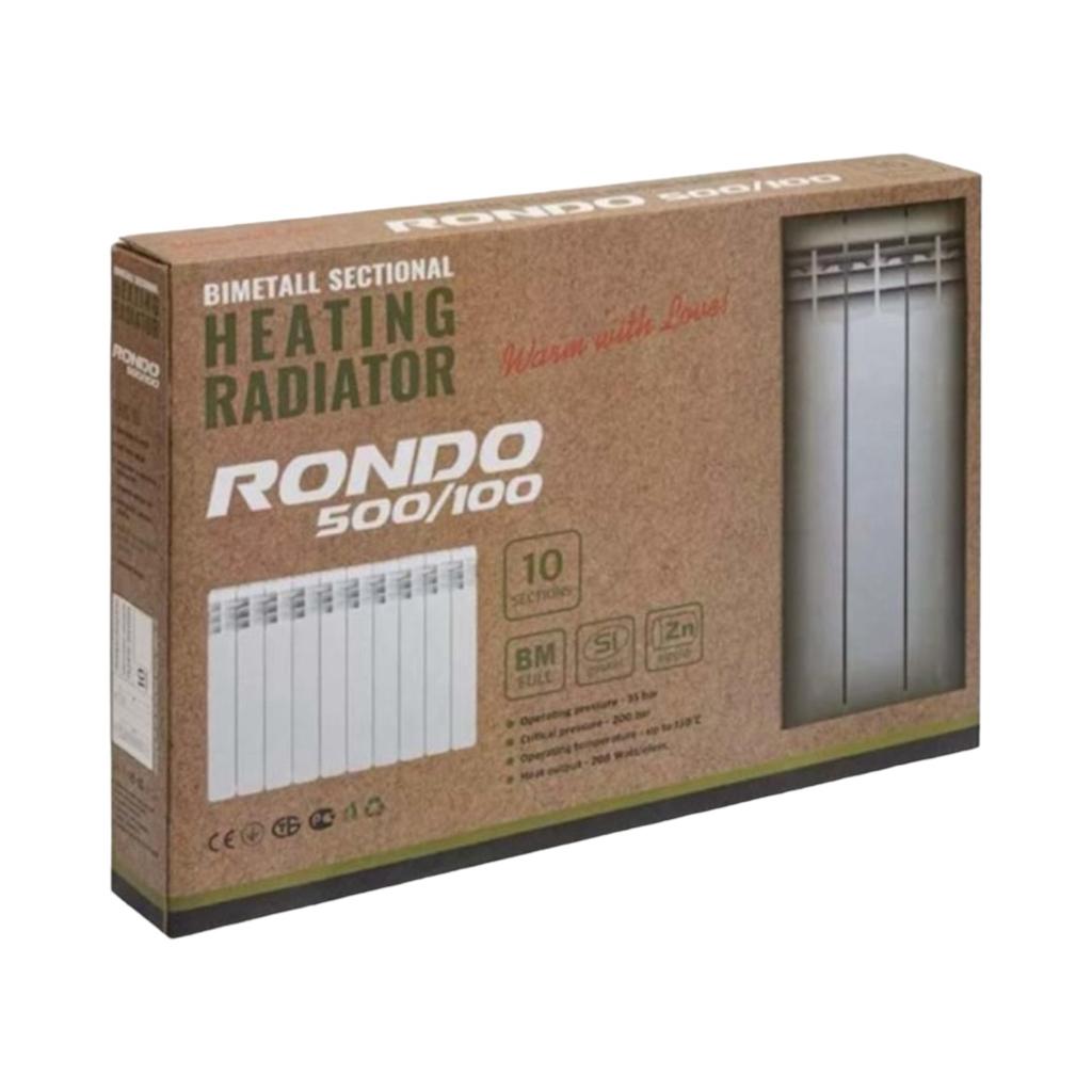 Радиаторы биметаллические RONDO Радиатор биметалл 500/100 10 секций (1секц. = 208Вт.; 1,6кг.)