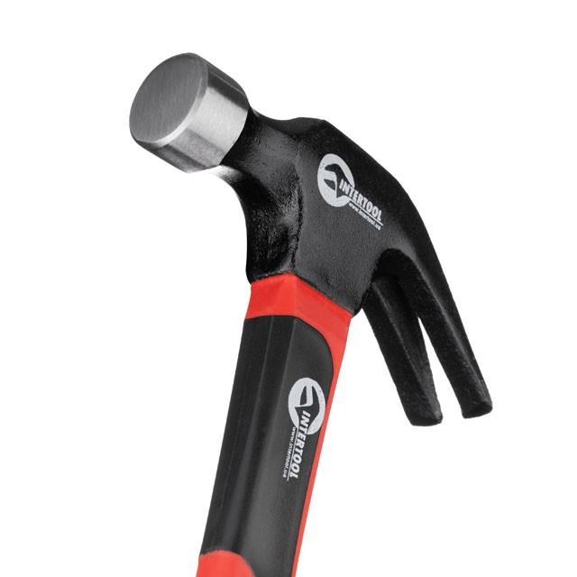 Молотки INTERTOOL Молоток столярный 450 гр. ручка из фибергласа HT-0223