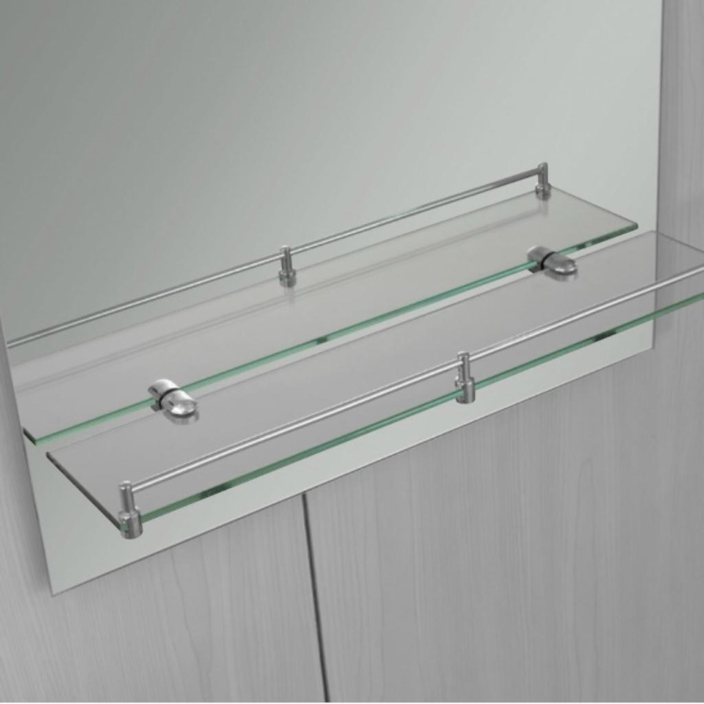 Зеркала без подсветки ZERIX LAGUNA MRZ03-45x60x11 Дзеркало з полицею 450*600*110мм. (ZX5621)