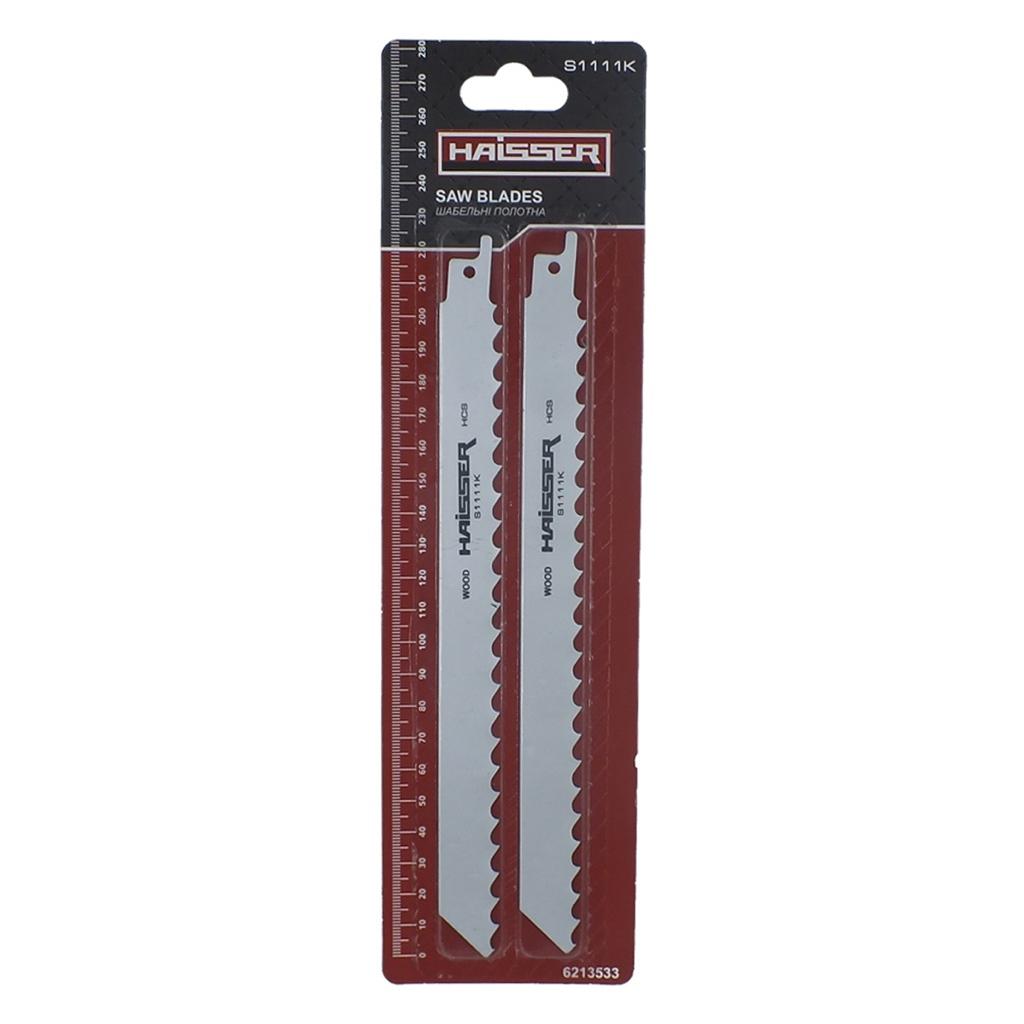 Полотна для сабельной пилы Haisser Полотно для сабельной пилы (дерево) (2шт.) 225*19*1.25мм. S1111K