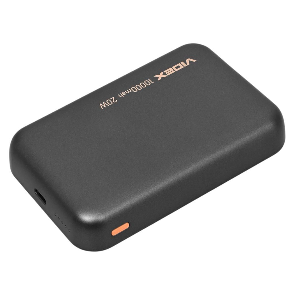 Повербанки (POWER BANK) VIDEX VPB-W102-G Power bank 10000mAh PD20W Grey (с беспроводной зарядкой)