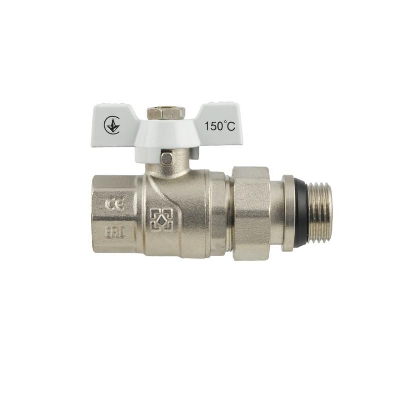 Крани серії White Raftec WHITE Кран кульовий з американкою DN20 (3/4) бм (з антипротечкою) WRB-2