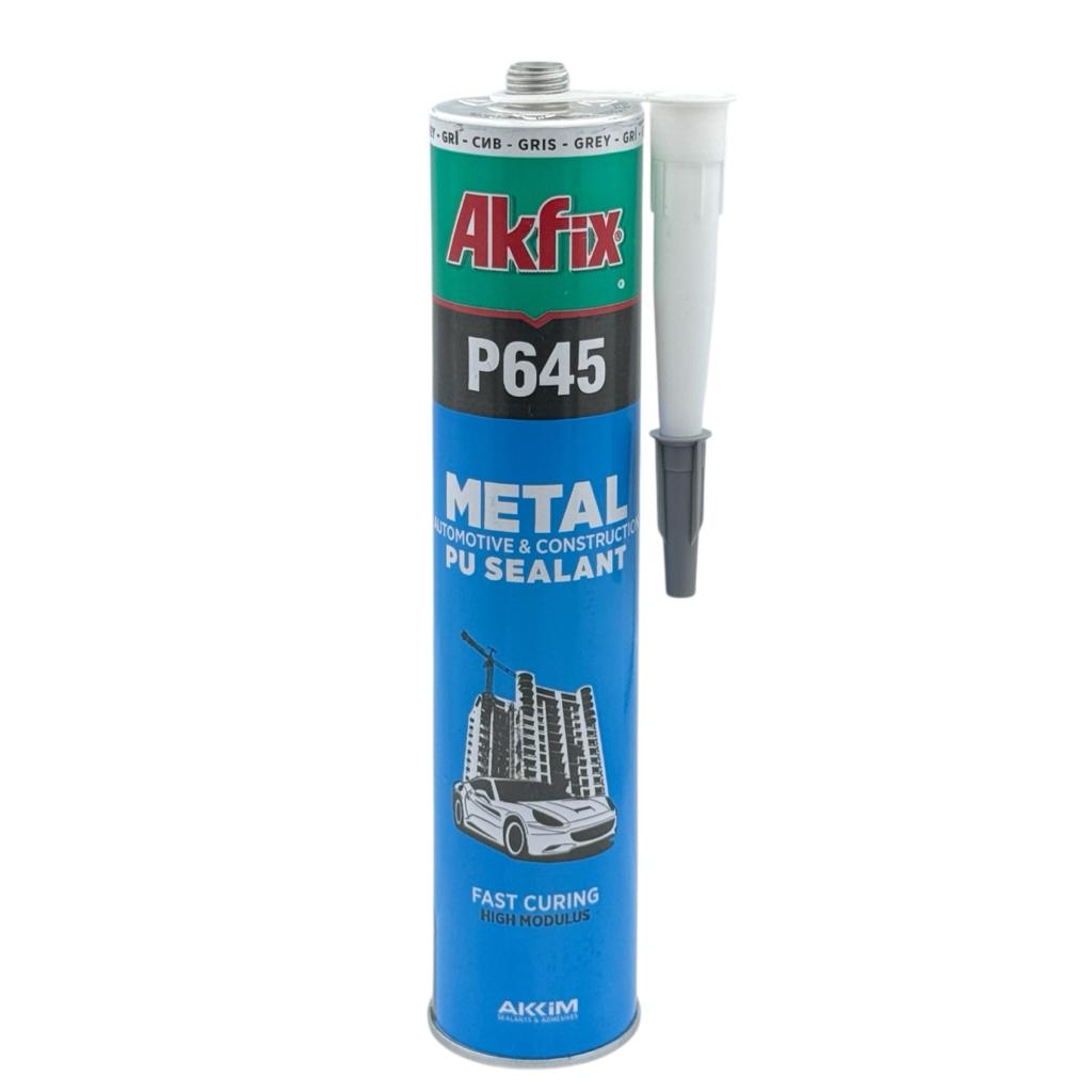 Герметики  AKFIX P645 Герметик полиуритановый автомобильный (серый) 310мл.