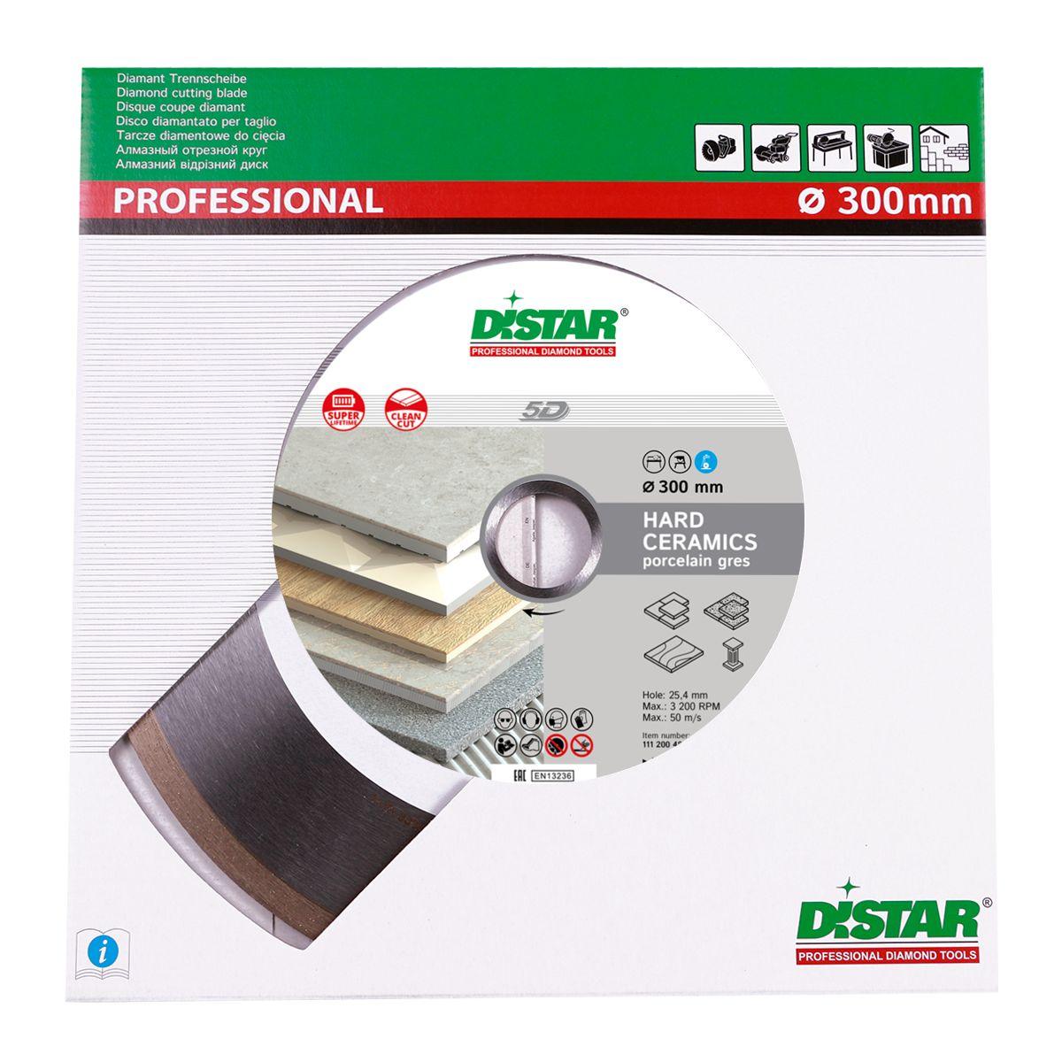 Диски алмазні DISTAR 1A1R HARD CERAMICS Диск алмазний 300x2/1,6x10x32мм. 11127048022
