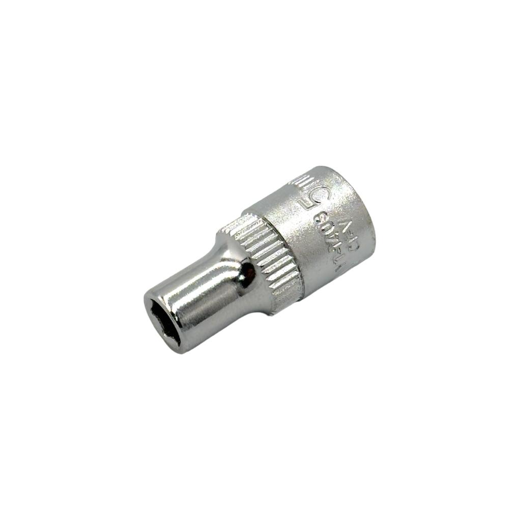 Головки YATO Головка шестигранна  Cr-V 1/4 M=5мм., L=25мм. YT-1403