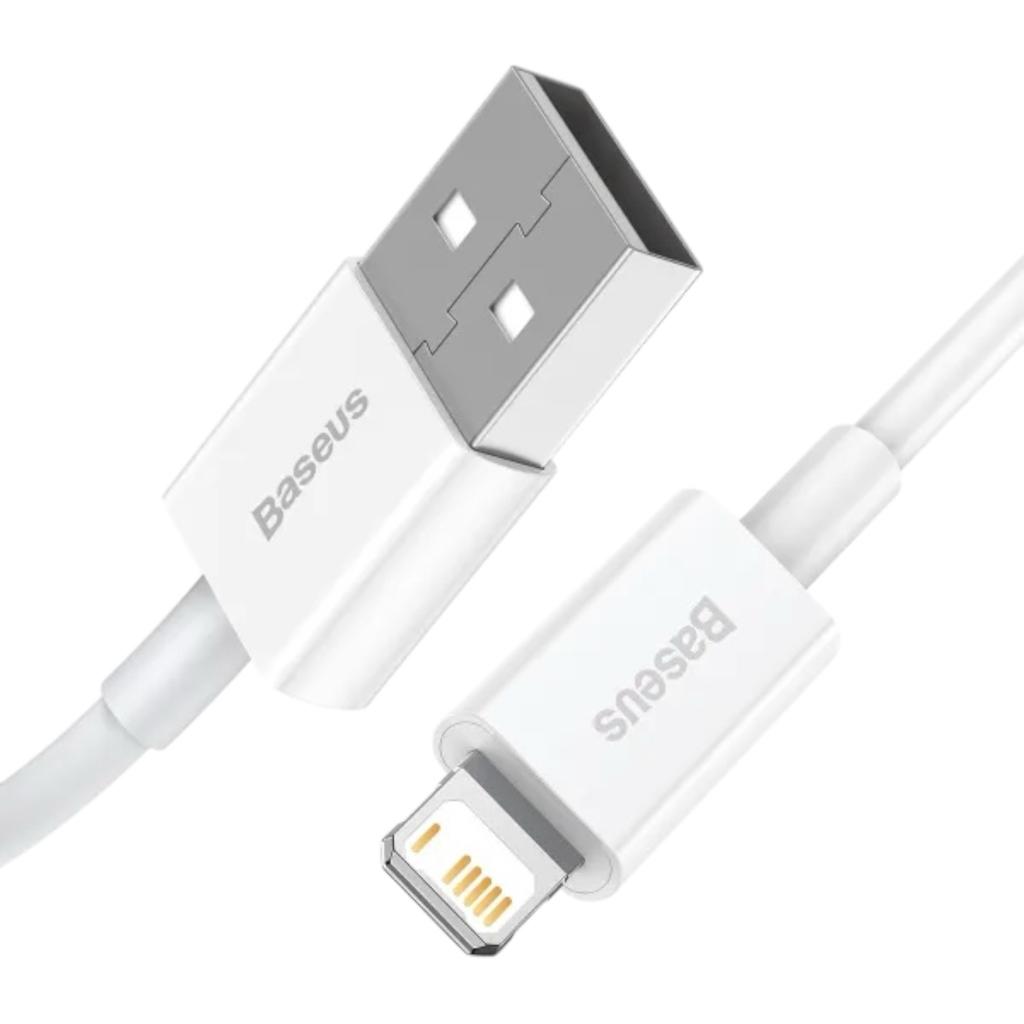 Кабелі та адаптери Baseus Кабель Superior Series Fast Charging Data Cable USB to iP 2.4A 0,25m. White CALYS-02