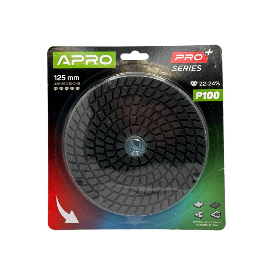Круги шлифовальные для плитки APRO PRO Круг шліфувальний для плитки (черепашка) Ø125мм. P100 812200
