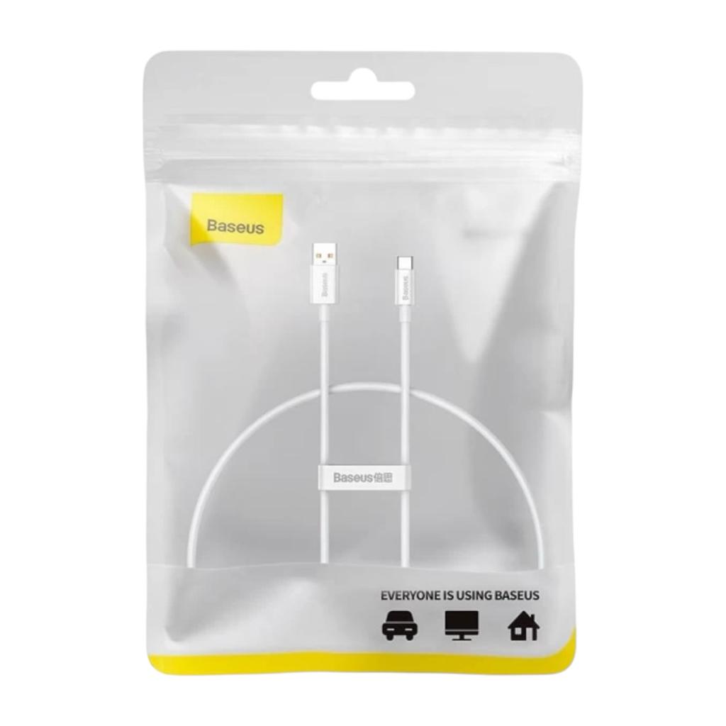 Кабелі та адаптери Baseus Кабель Superior Series Fast Charging Data Cable USB to Type-C 100W 0,25m. Moon White P10320102214-00