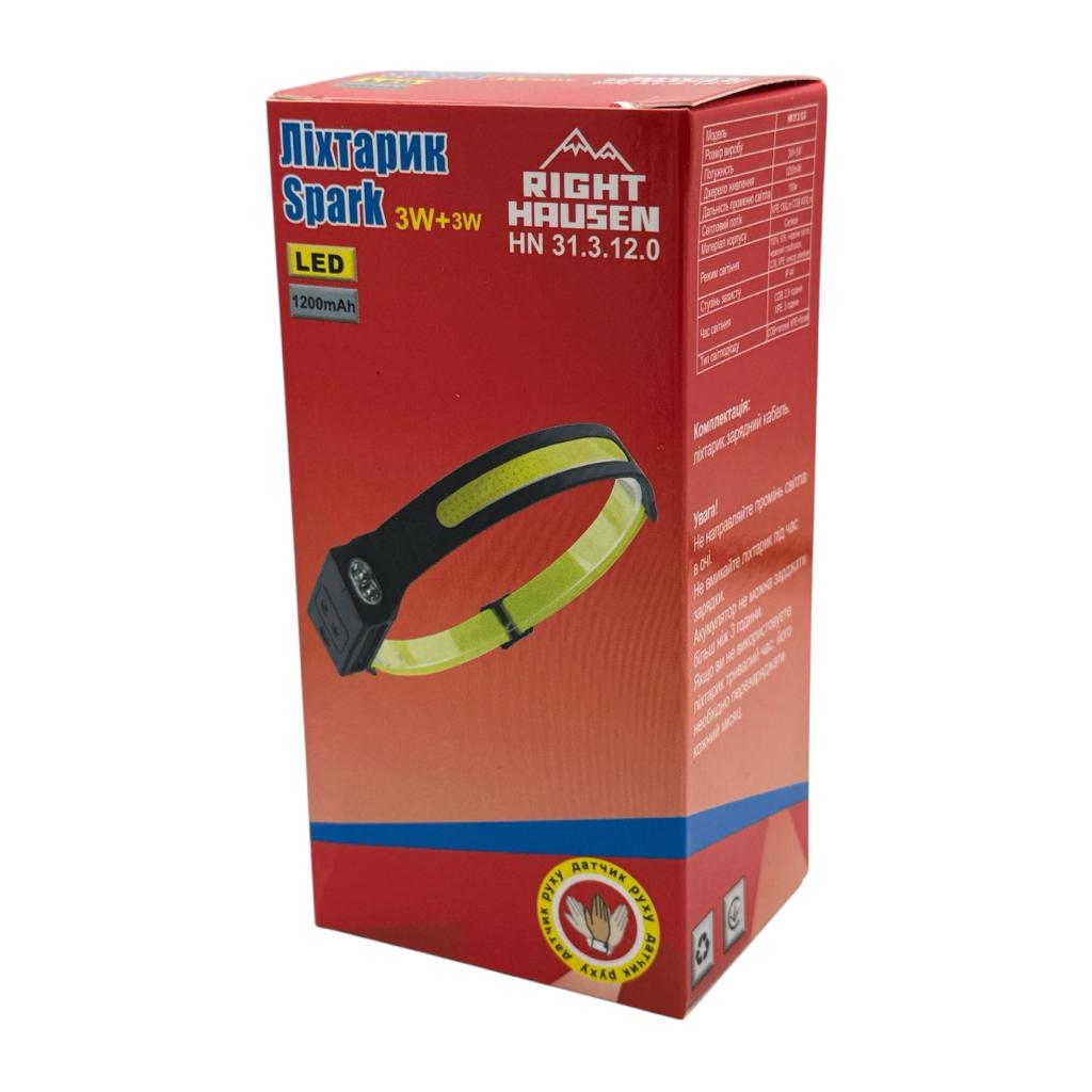 Фонари налобные RightHausen SPARK Фонарь налобный 3W+3W HN-313120
