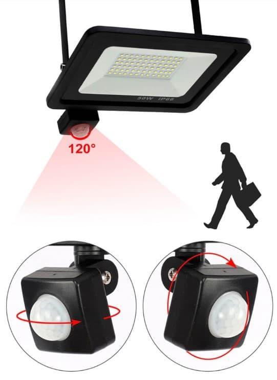 LED-Прожектори VARGO LED-Прожектор з датчиком руху 220V 10W 6400K 900Lm V-330310