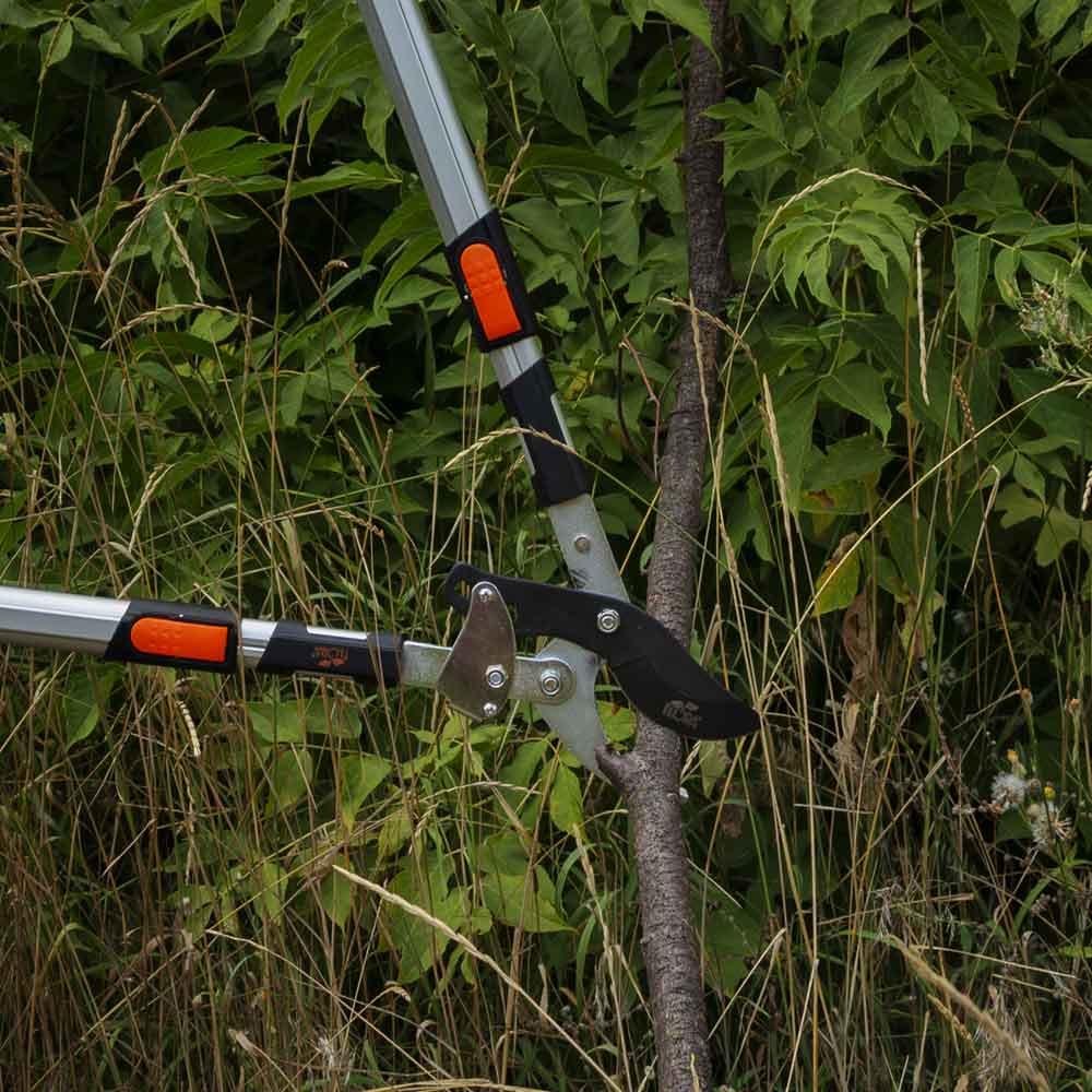 Ножницы садовые, сучкорезы FLORA Сучкорез плоскостной храповой телескопический алюминиевые рукоятки 700-874мм. 5022374