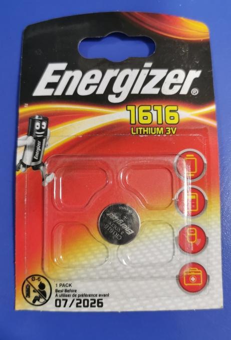 Батарейки ENERGIZER CR1616 3V