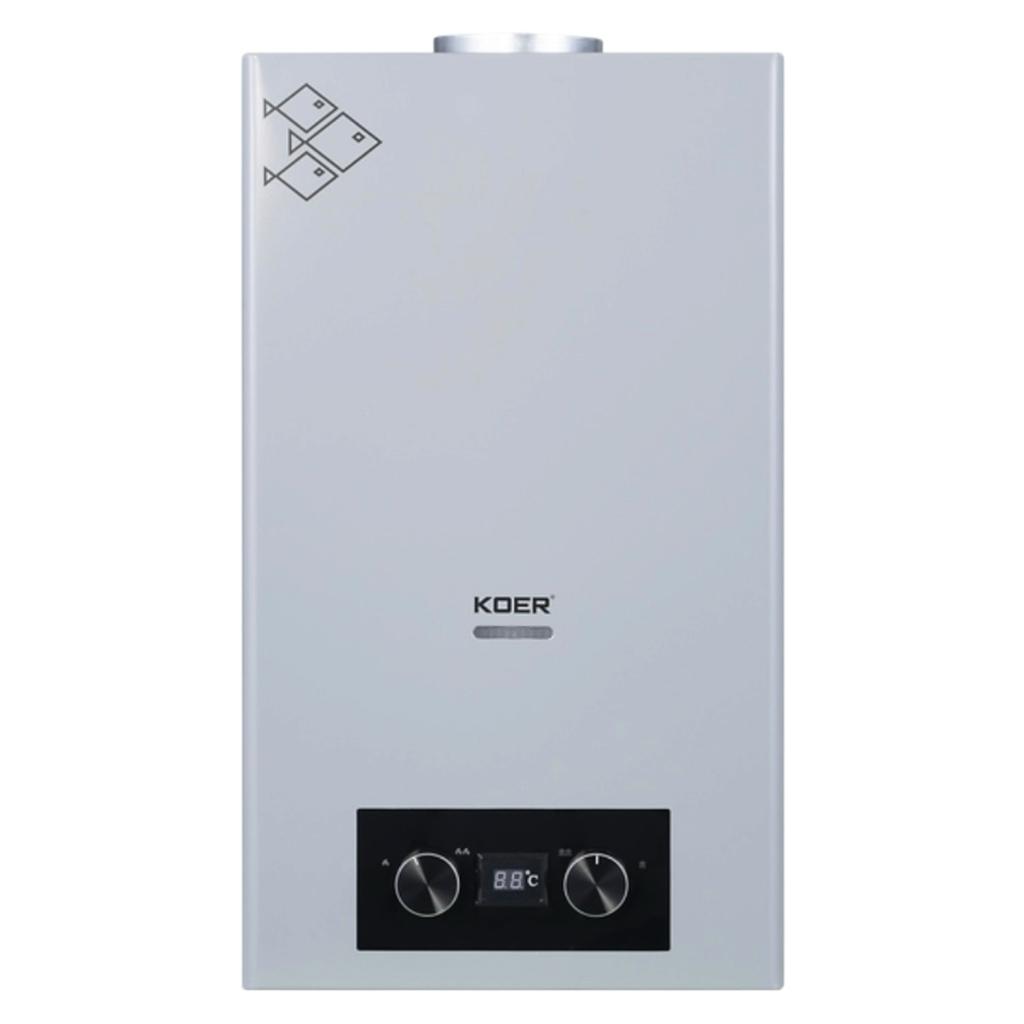 Газові колонки KOER KWH.G0110 Газова колонка димохідна 10л. GRAY 180*340*590мм. (KR5555)
