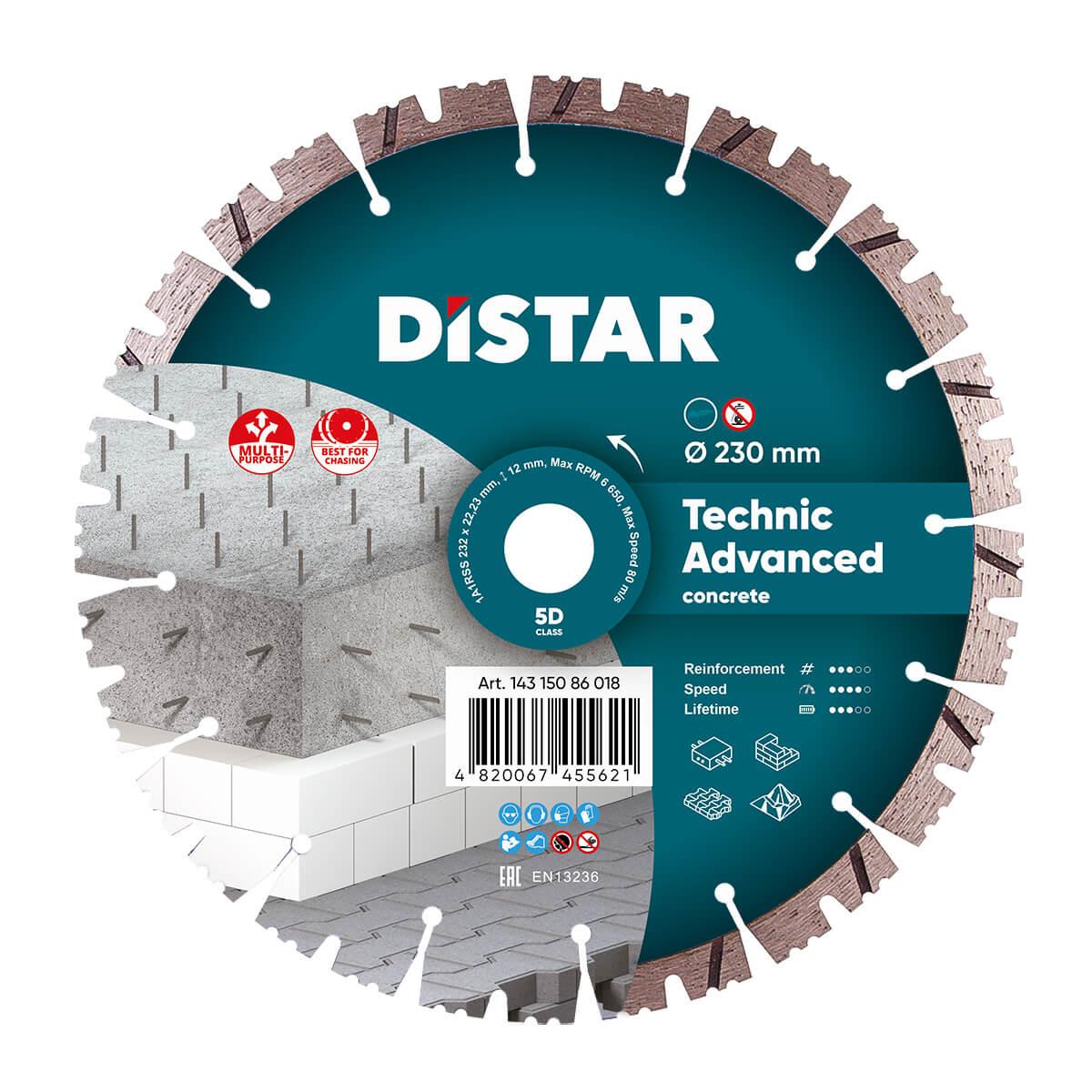 Диски алмазні DISTAR 1A1RSS TECHNIC ADVANCED Диск алмазний 232x2,6x22,23мм. 14315086018