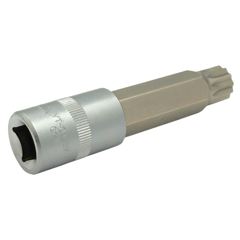 Головки YATO Головка торцева Cr-V 1/2 SPLINE подовжена M17 L=100мм. YT-04357