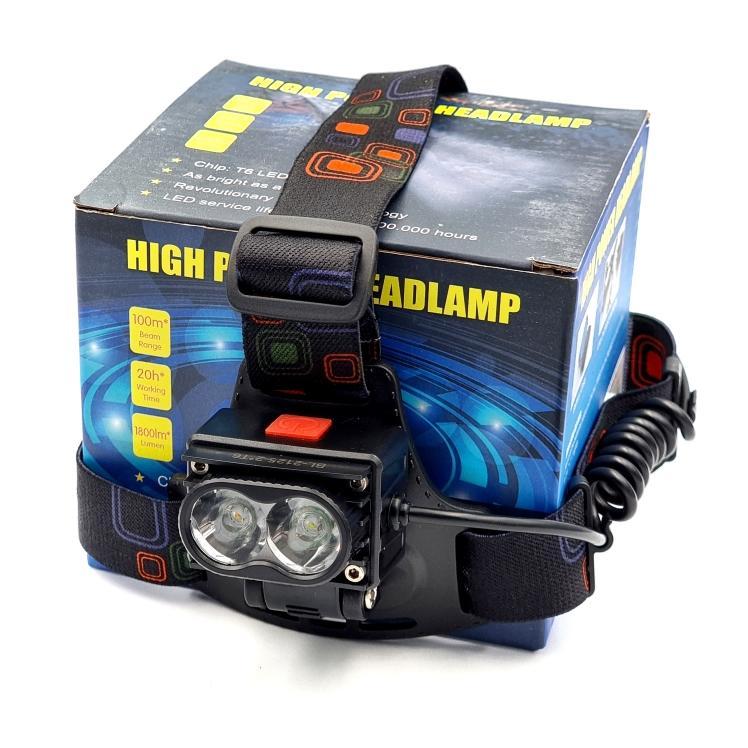 Фонари налобные X-Balog Фонарь налобный 2*18650, micro USB BL-2125-2T6