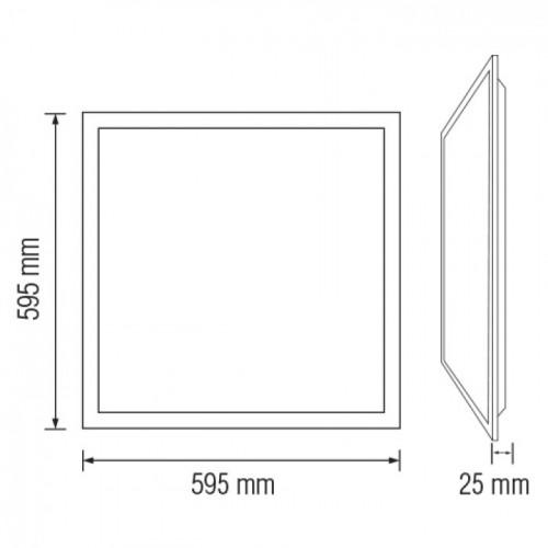 LED-Панели 600*600мм. HOROZ LED-Панель универс.80W 6400K EUROPA-80