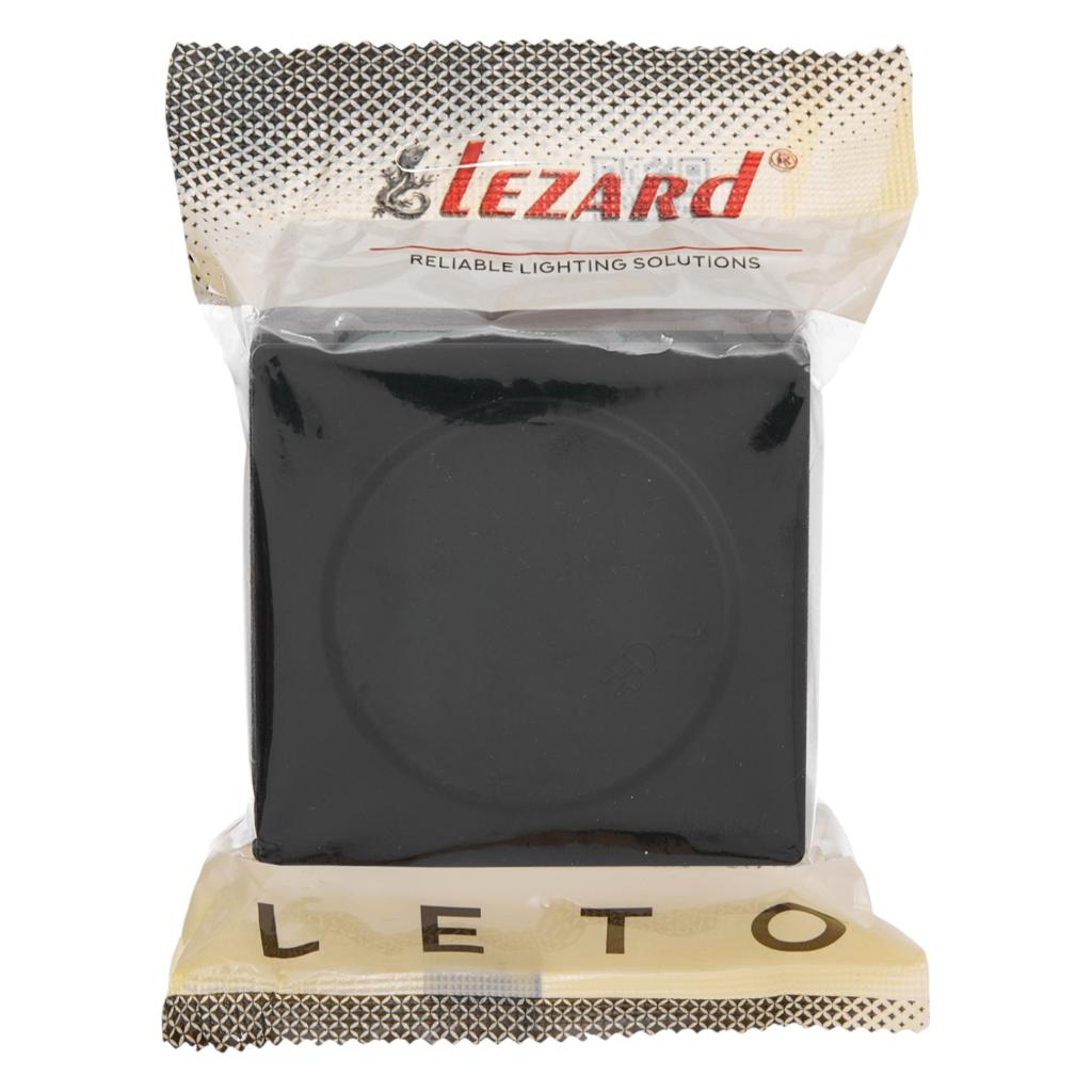 LETO (антрацит) Lezard LETO Розетка наружная 1-я с/з с крышкой (антрацит) 752-4200-123B