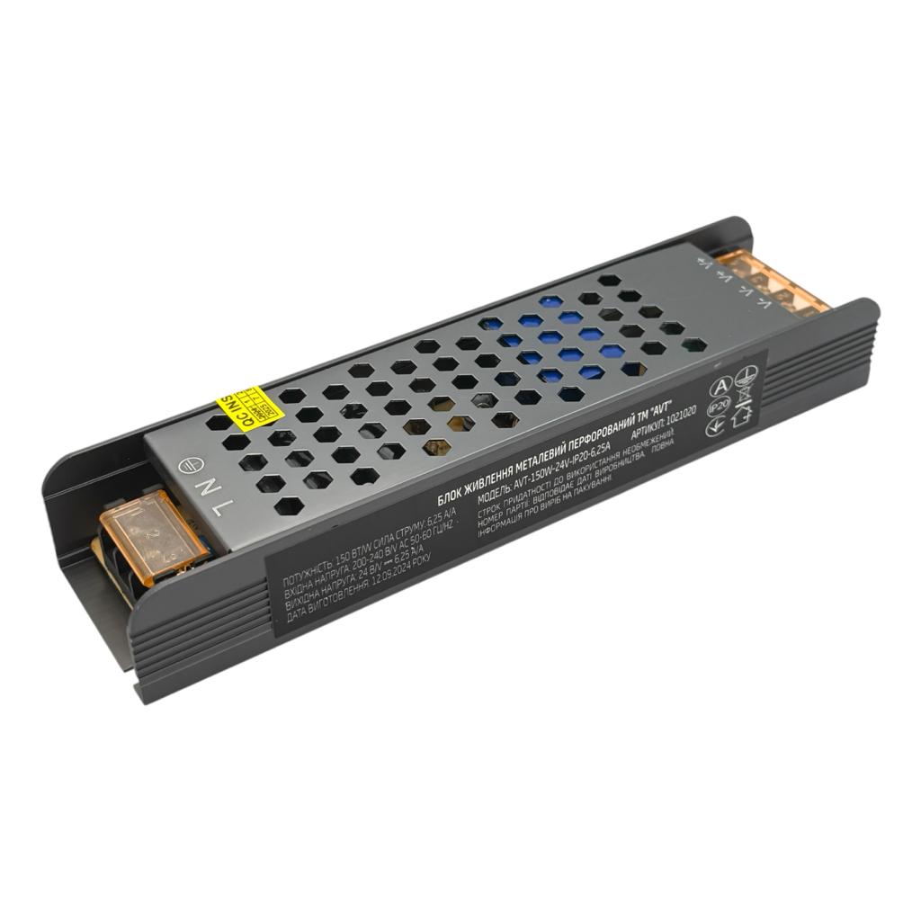 Блоки питания 24V AVT Блок питания 150W 24V IP20 195*49*29мм. AVT-150-24V-6,25A