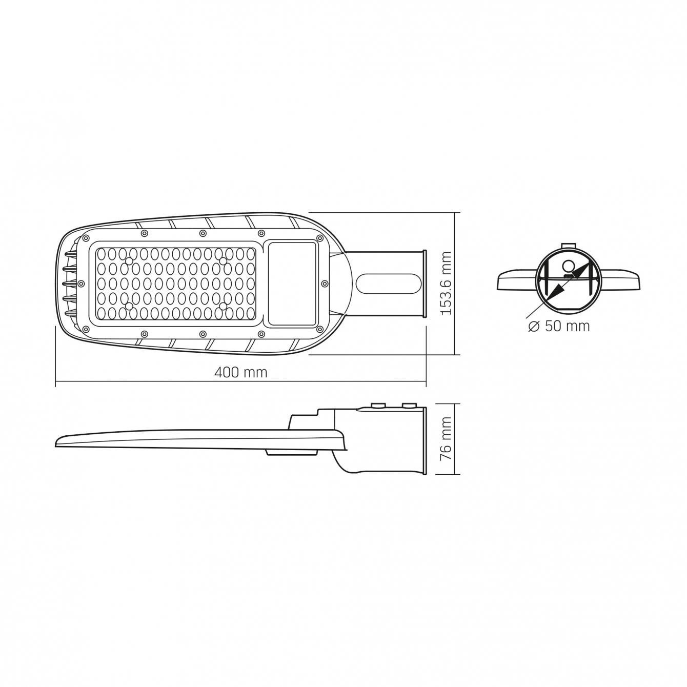 Светильники столбовые VIDEX LED-Світильник стовповий IP65 50W 5000Lm 5000K VL-SLE16-505