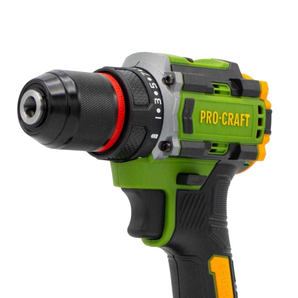 Шуруповёрты аккумуляторные PROCRAFT Шуруповерт аккумуляторный бесщеточный 20V 45Нм (с АКБ 1*1,5Ah+ЗП+кейс) PA18LiPro