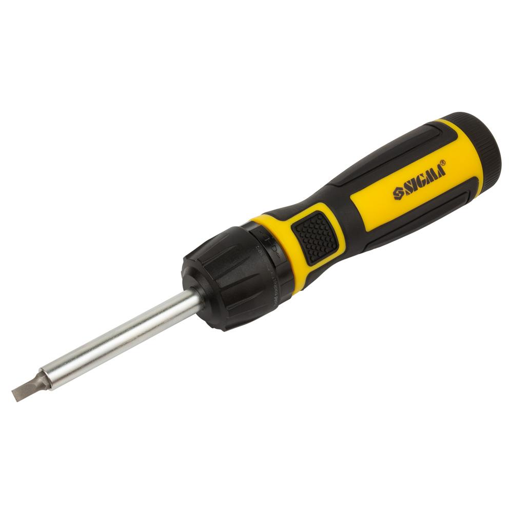 Отвёртки SIGMA Викрутка з реверсом високошвидкісна + біти 12шт CrV Mega 4009821