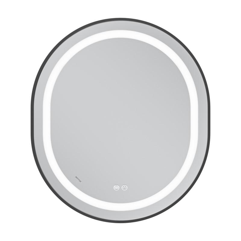 Зеркала с подсветкой MIXXUS Premium ELLIPSE MV05-80x70-REVERSE BLACK Дзеркало (LED Touch, Anti-fog, димер (3-6,5kK)) (MP6646)