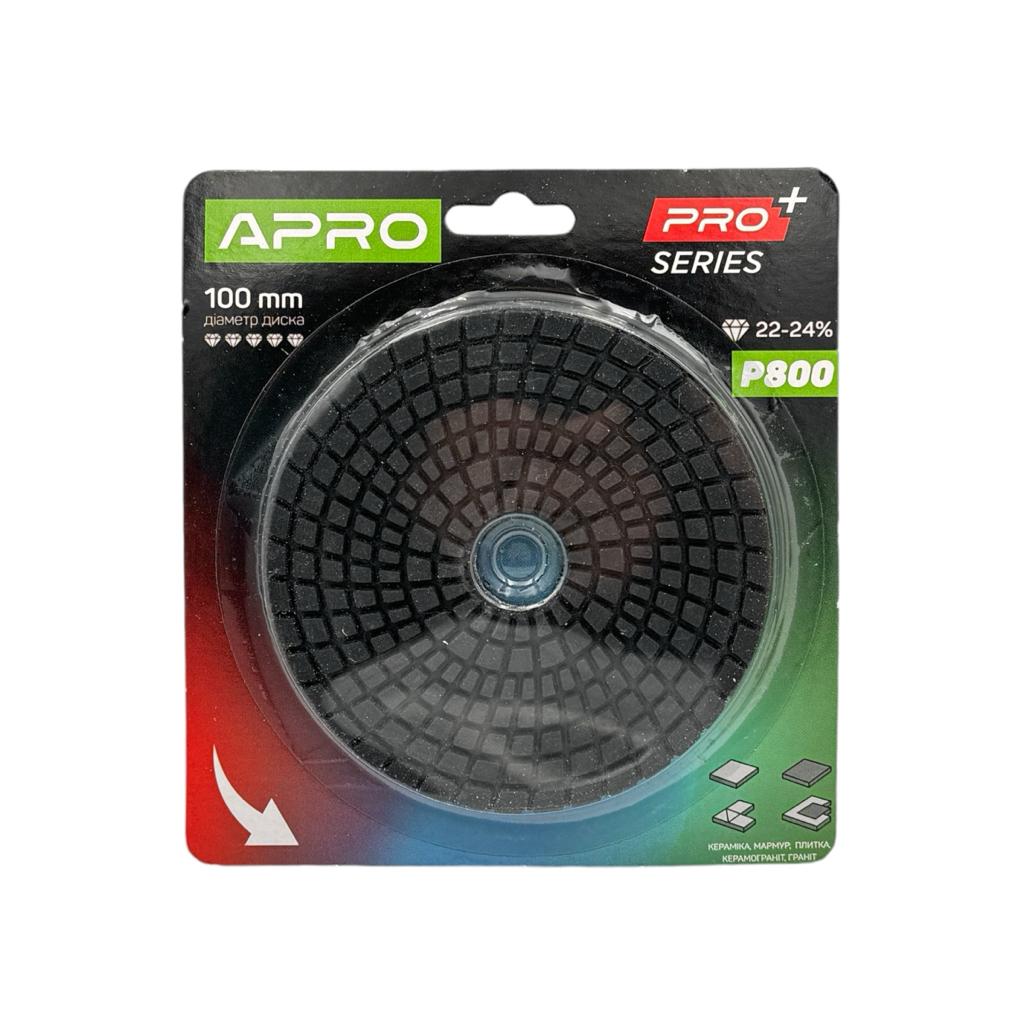 Круги шлифовальные для плитки APRO PRO Круг шліфувальний для плитки (черепашка) Ø100мм. P80 812175