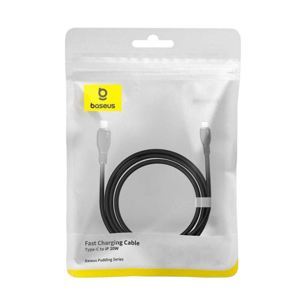Кабелі та адаптери Baseus Кабель Pudding Series Fast Charging Data Cable Type-C to iP 20W 1,2m. Black P10355701111-00