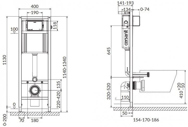 Інсталяції Cersanit Інсталяція Aqua 02 Mech Set B438 + унітаз Arteco CleanON з сидінням Soft Close поліпропілен + панель змиву Presto хром