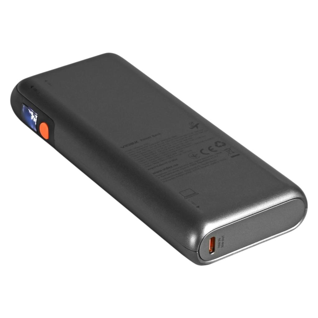Повербанки (POWER BANK) VIDEX VPB-202C-G Power bank 20000mAh PD70W 75W Black