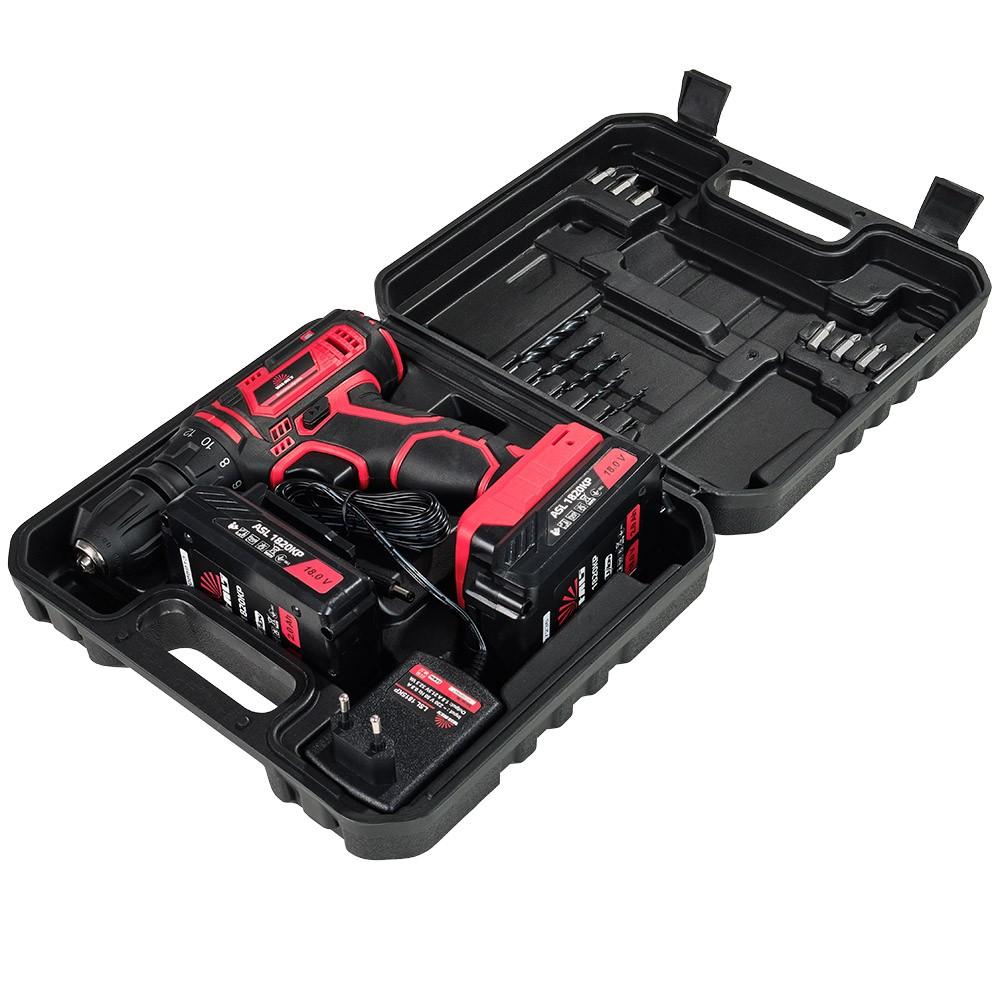 Шуруповёрты аккумуляторные VITALS AU18/2KP QC Шуруповерт аккумуляторный 18V 35Нм (2АКБ/2Ah и ЗУ)