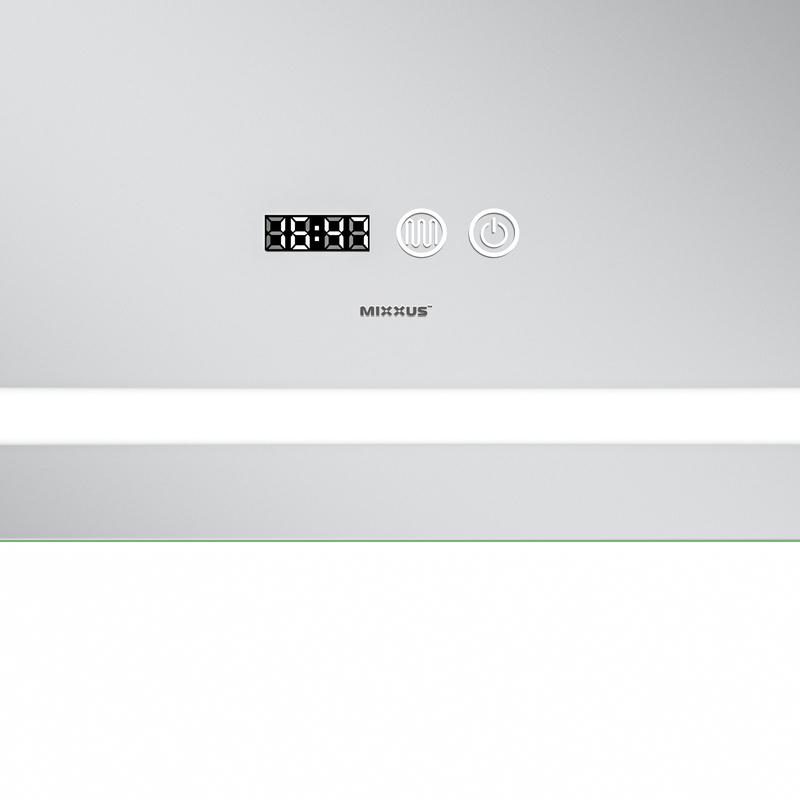 Зеркала с подсветкой MIXXUS Premium FLASH MR21-60x80 Дзеркало (LED Touch, Anti-fog, димер, годинник) (MP6617)