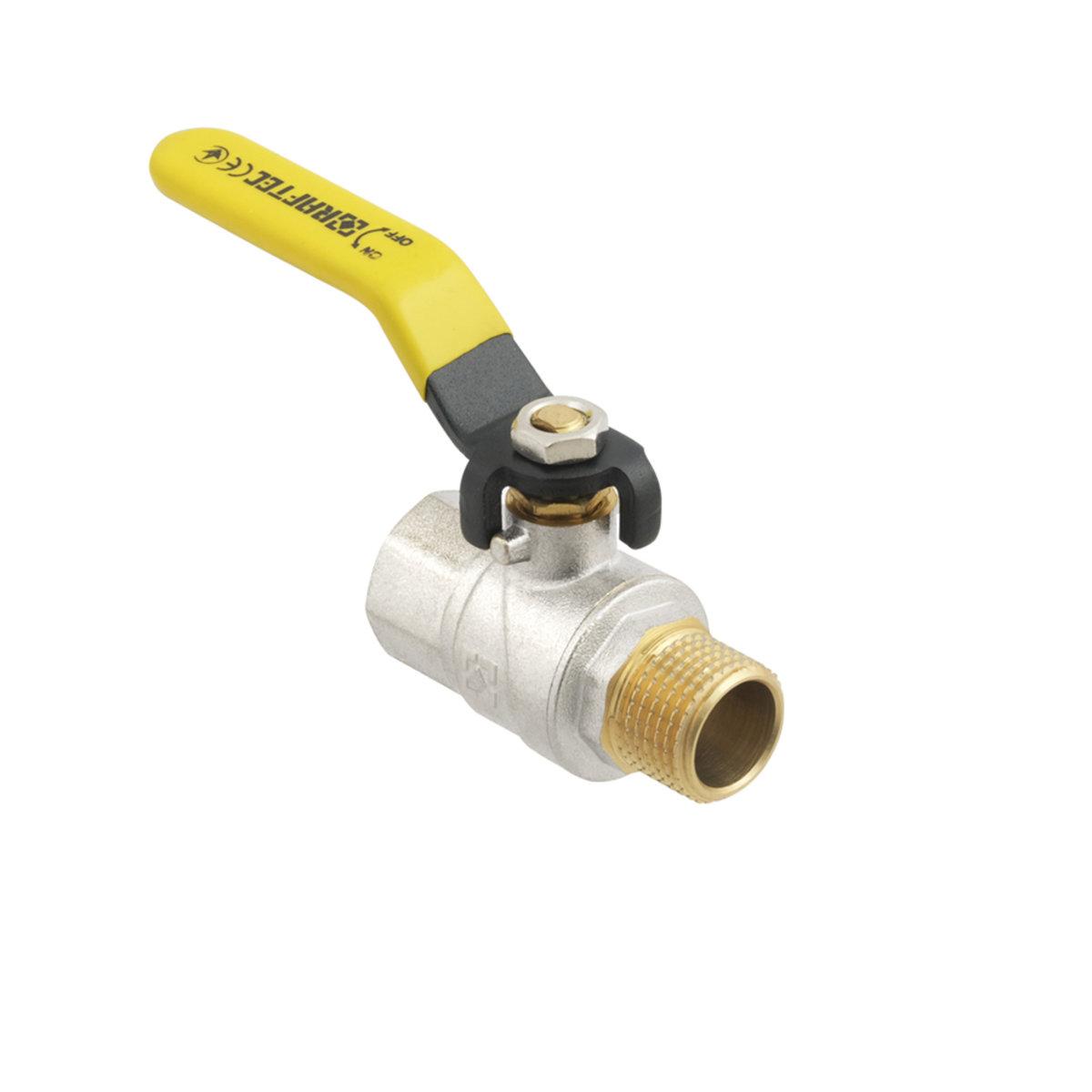 Краны серии Yellow Raftec YELLOW Кран шаровой DN15 (1/2) Н/В желтая ручка GRH11
