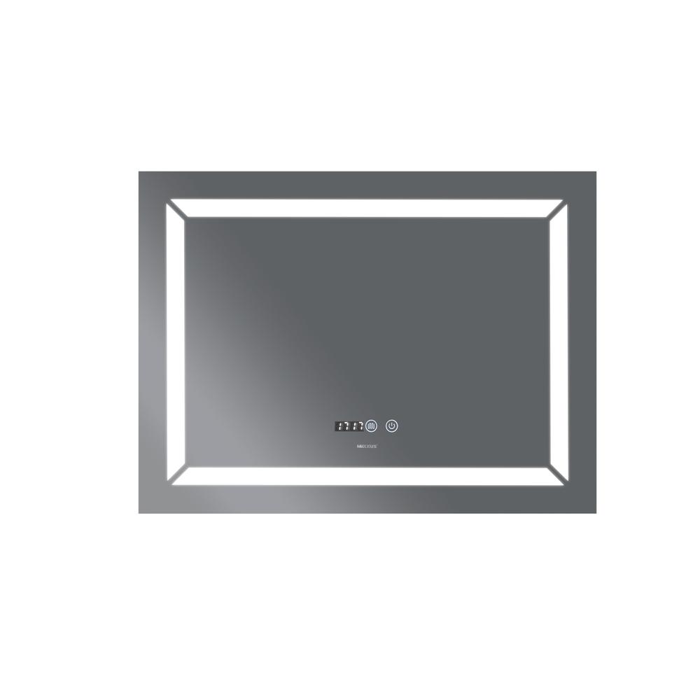 Зеркала с подсветкой MIXXUS LIGHT MR01-90x70 Дзеркало (LED Touch, Anti-fog, димер, регулюванням яскравості, годинник) (MI5999)