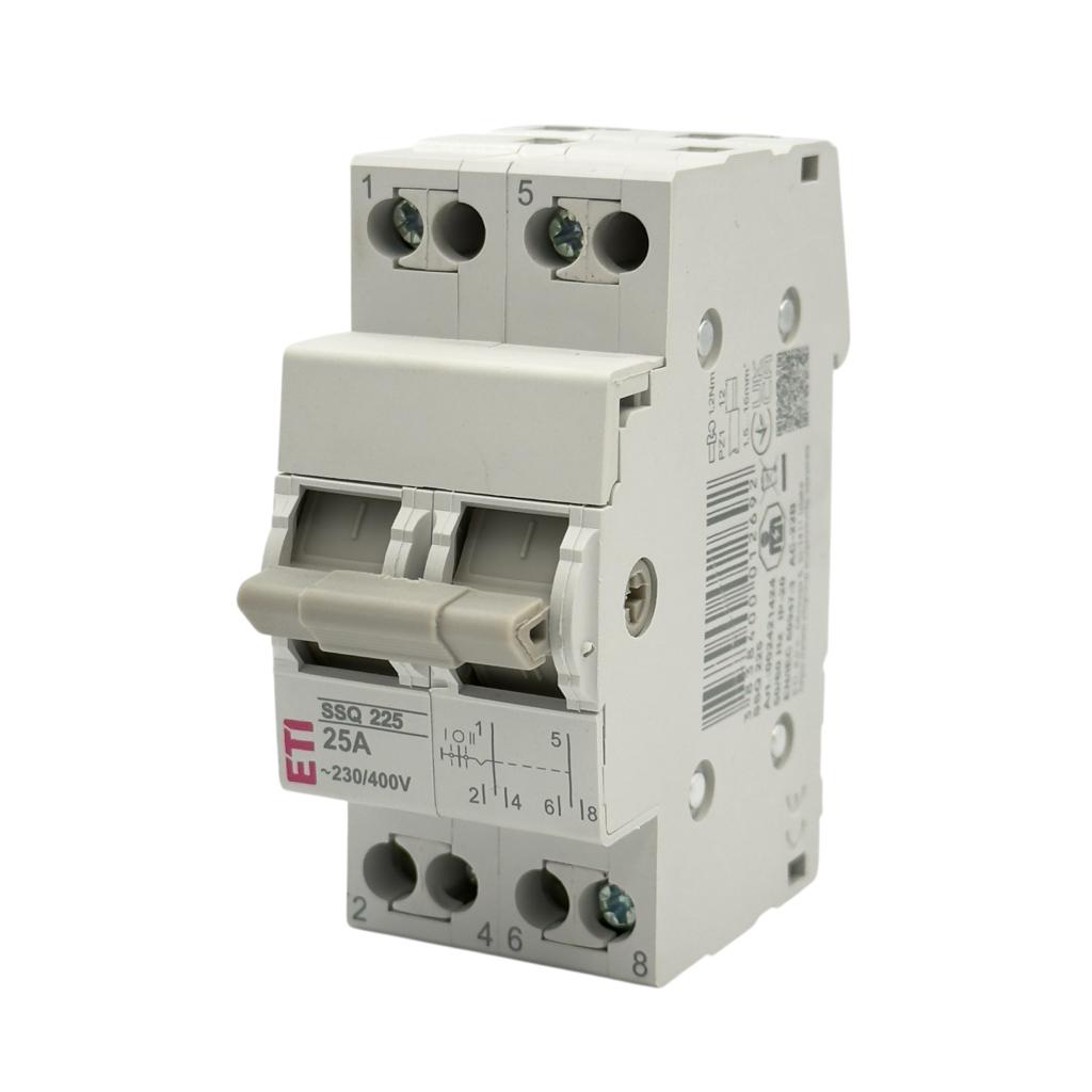 Переключатели I-0-II ETI SSQ 240 Перемикач I-0-II 2P 25A